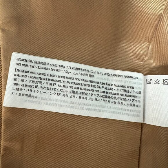 Abercrombie and Fitch Womens Blazer Size XS Tan Notch Collar Two Button NEW - Picture 7 of 8